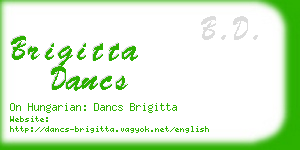 brigitta dancs business card